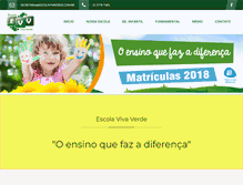 Tablet Screenshot of escolavivaverde.com.br